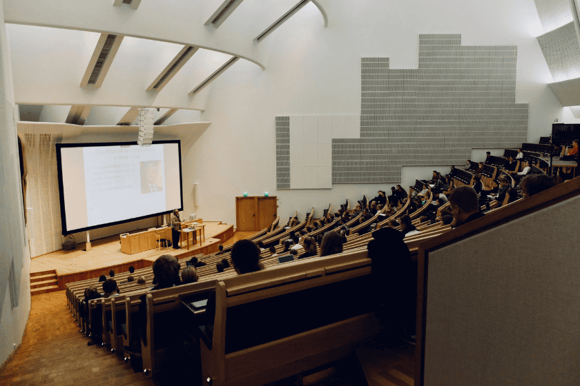 A university lecture theatre