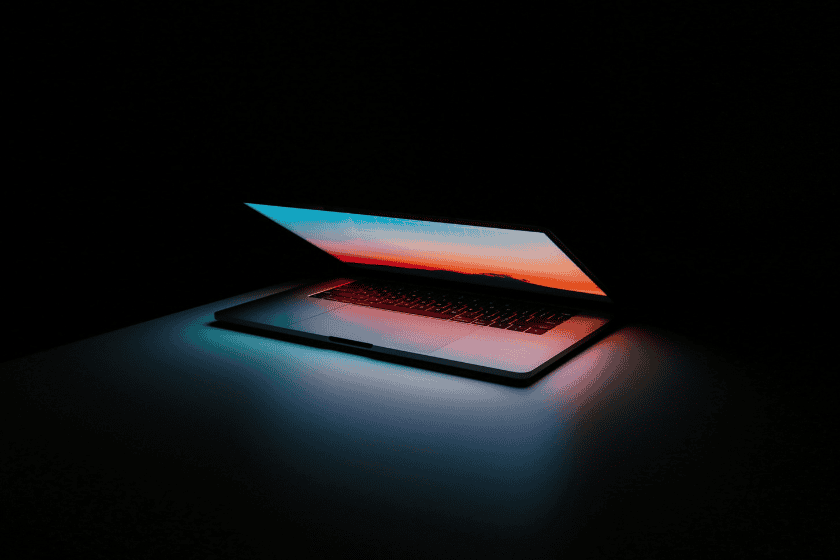 ai-risks Half opened laptop