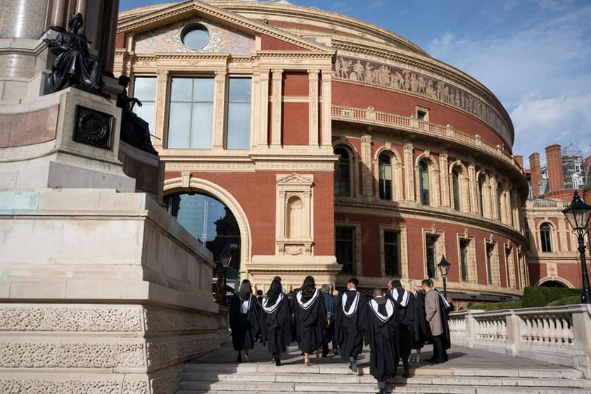 Graduates and Families At Royal Albert Hall Graduates from Imperial College London celebrate at the Royal Albert Hall, 19 October 2022.