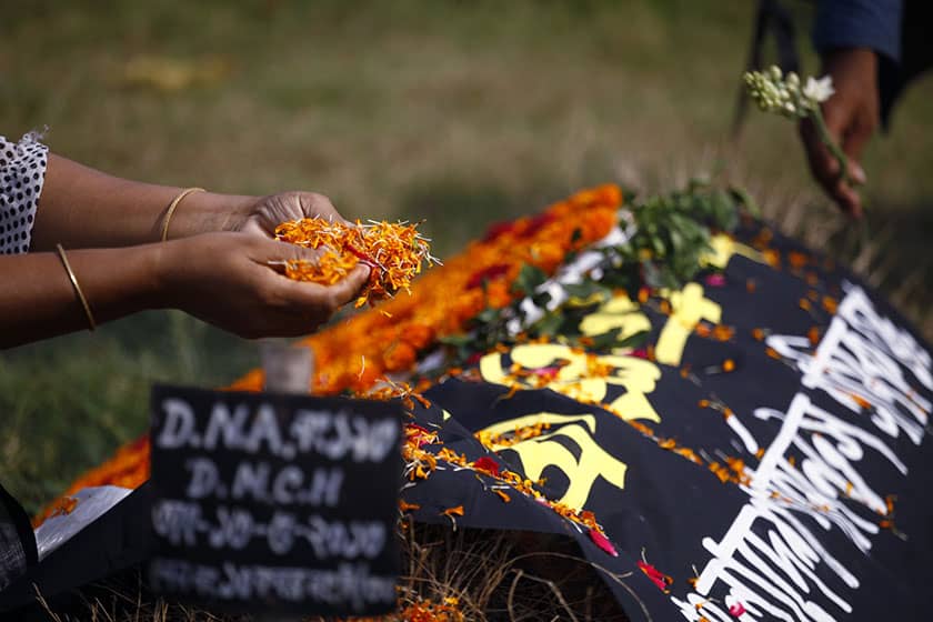 Relatives of the Savar Rana plaza tragedy victims visited the graves of the victims and brought flowers and recited prayers.
